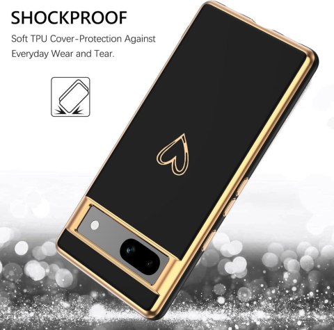ETUI POKROWIEC DO GOOGLE PIXEL 7A 5G SOLIDNE SILIKONOWE CZARNE ZŁOTE PLECKI ETUI POKROWIEC DO GOOGLE PIXEL 7A 5G SOLIDNE SILIKONOWE CZARNE ZŁOTE PLECKI
