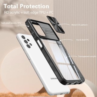 ETUI POKROWIEC DO SAMSUNG GALAXY A13 4G CZARNA RAMKA BEZBARWNE PLECKI M-A13