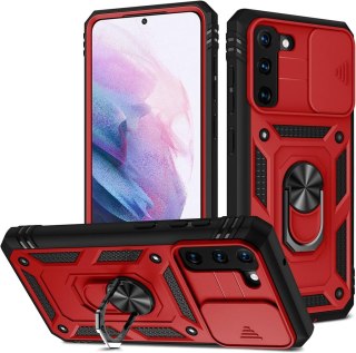 ETUI POKROWIEC DO SAMSUNG GALAXY S21 FE 5G CZERWONE PLECKI PANCERNE 360