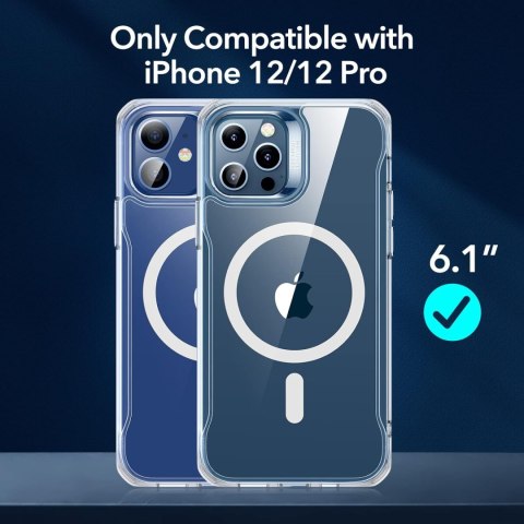 ETUI SILIKONOWE APPLE IPHONE 12/12 PRO BEZBARWNE WZMOCNIONE +MAGSAFE ESR