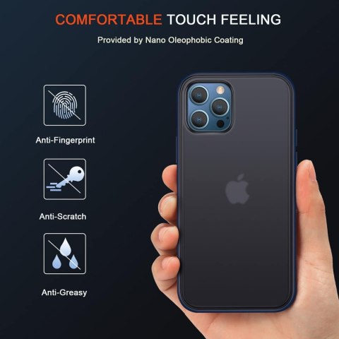 ETUI SILIKONOWE APPLE IPHONE 12/12 PRO GRANATOWA RAMKA MATOWE PLECKI +SZKŁO ETUI SILIKONOWE APPLE IPHONE 12/12 PRO GRANATOWA RAMKA MATOWE PLECKI +SZKŁO
