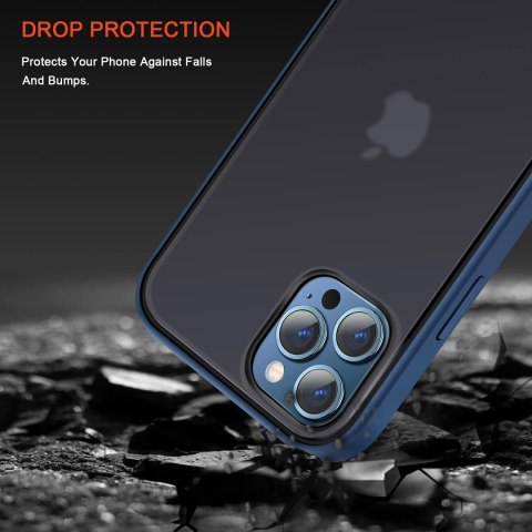 ETUI SILIKONOWE APPLE IPHONE 12/12 PRO GRANATOWA RAMKA MATOWE PLECKI +SZKŁO ETUI SILIKONOWE APPLE IPHONE 12/12 PRO GRANATOWA RAMKA MATOWE PLECKI +SZKŁO
