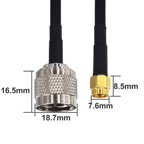 KABEL RG58 RP-SMA N CZARNY PRZEDŁUŻACZ PRZEWÓD 15m 50Ohm KABEL RG58 RP-SMA N CZARNY PRZEDŁUŻACZ PRZEWÓD 15m 50Ohm