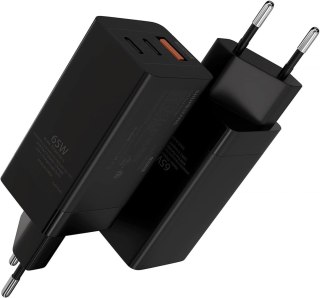 ŁADOWARKA USB C 65W FAST CHARGE USB-A SHUMEIFANG CZARNA 3W1 QC SAMSUNG