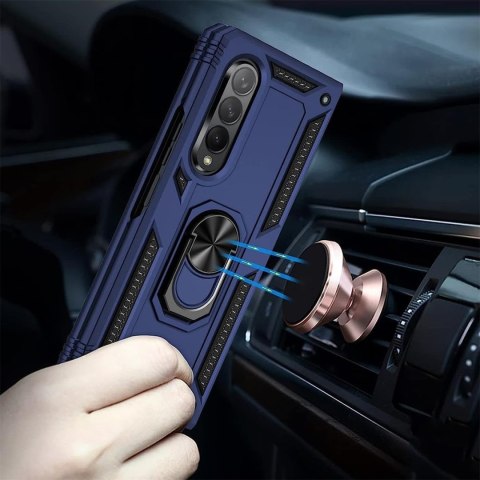 PANCERNE ETUI DO SAMSUNG GALAXY Z FOLD 4 GRANAT + FOLIA OCHRONNA NA EKRAN