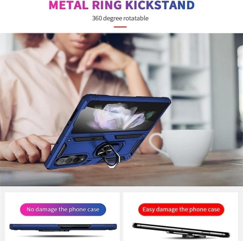 PANCERNE ETUI DO SAMSUNG GALAXY Z FOLD 4 GRANAT + FOLIA OCHRONNA NA EKRAN