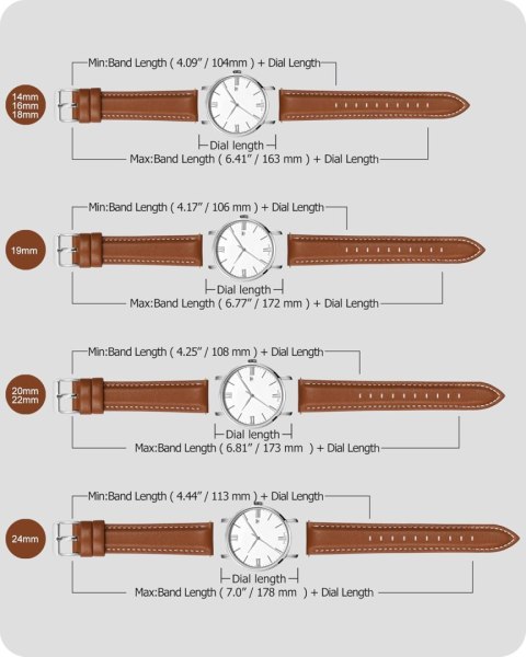 PASEK SKÓRZANY DO ZEGARKA SMARTWATCH BRĄZOWY UNIWERSALNY 18MM FULLMOSA PASEK SKÓRZANY DO ZEGARKA SMARTWATCH BRĄZOWY UNIWERSALNY 18MM FULLMOSA