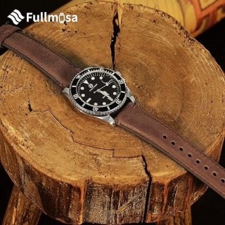 PASEK SKÓRZANY DO ZEGARKA SMARTWATCH BRĄZOWY UNIWERSALNY 22MM FULLMOSA