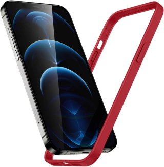 RAMKA OCHRONNA APPLE IPHONE 12/ 12 PRO CZERWONA WYTRZYMAŁA