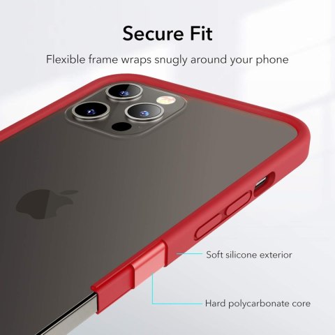 RAMKA OCHRONNA APPLE IPHONE 12/ 12 PRO CZERWONA WYTRZYMAŁA RAMKA OCHRONNA APPLE IPHONE 12/ 12 PRO CZERWONA WYTRZYMAŁA