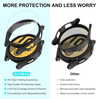 2x ETUI DO SAMSUNG GALAXY WATCH 4/5 44mm OSŁONA EKRANU CZARNA RAMKA
