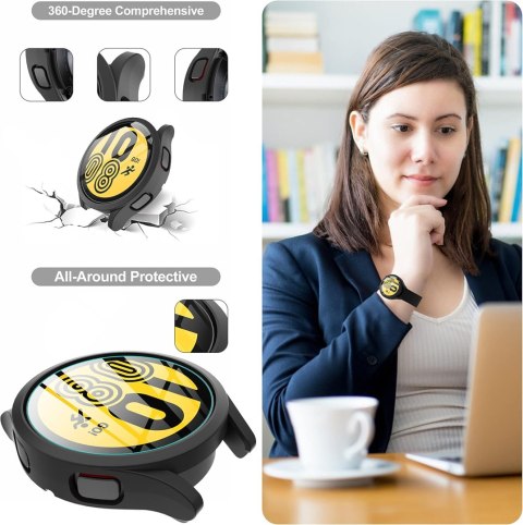 2x ETUI DO SAMSUNG GALAXY WATCH 4/5 44mm OSŁONA EKRANU CZARNA RAMKA 2x ETUI DO SAMSUNG GALAXY WATCH 4/5 44mm OSŁONA EKRANU CZARNA RAMKA