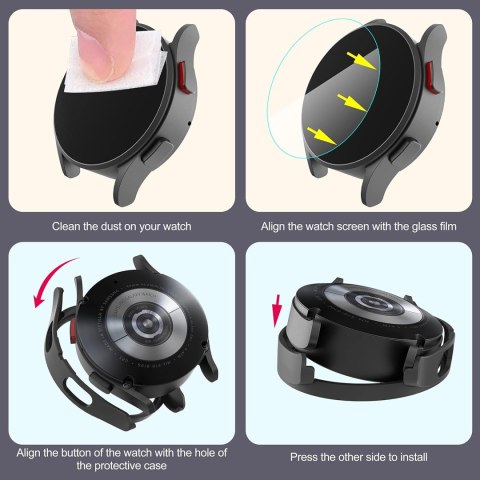 2x ETUI DO SAMSUNG GALAXY WATCH 4/5 44mm OSŁONA EKRANU CZARNA RAMKA 2x ETUI DO SAMSUNG GALAXY WATCH 4/5 44mm OSŁONA EKRANU CZARNA RAMKA