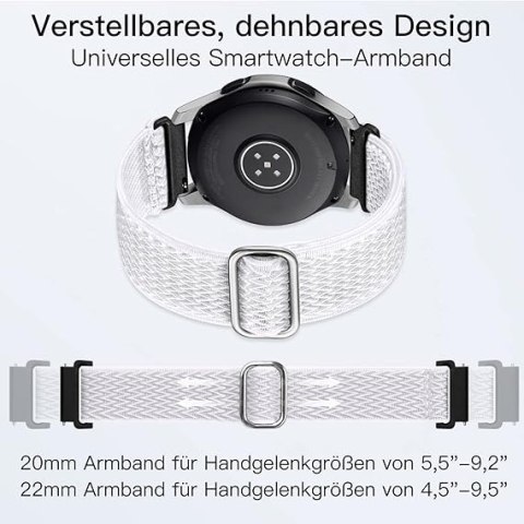 4x PASEK DO ZEGARKA BIAŁY CZARNY RÓŻOWY FIOLETOWY NYLON UNIWERSALNY 22mm 4x PASEK DO ZEGARKA BIAŁY CZARNY RÓŻOWY FIOLETOWY NYLON UNIWERSALNY 22mm