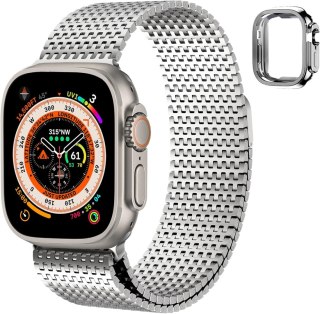 BRANSOLETA DO ZEGARKA APPLE WATCH ULTRA/ULTRA 2 49mm SREBRNA +ETUI