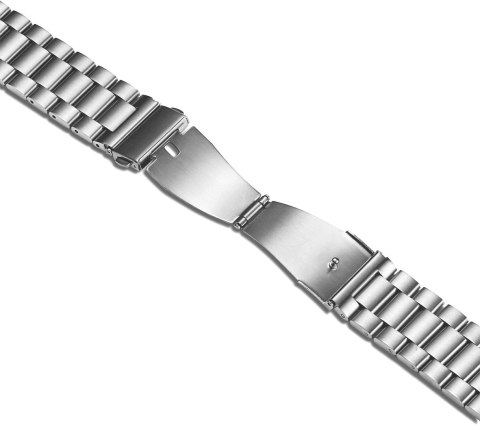 BRANSOLETA DO ZEGARKA SREBRNA STAL UNIWERSALNA ELEGANCKA 22mm BRANSOLETA DO ZEGARKA SREBRNA STAL UNIWERSALNA ELEGANCKA 22mm