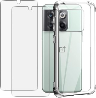 ETUI + 2x SZKŁO HARTOWANE ONEPLUS 10T SILIKONOWE PRZEZROCZYSTE