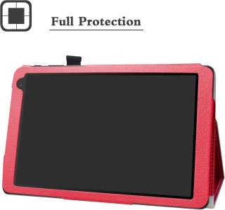 ETUI ALCATEL 1T 10" CZERWONE ZAMYKANE Z KLAPKĄ OCHRONNE SOLIDNE