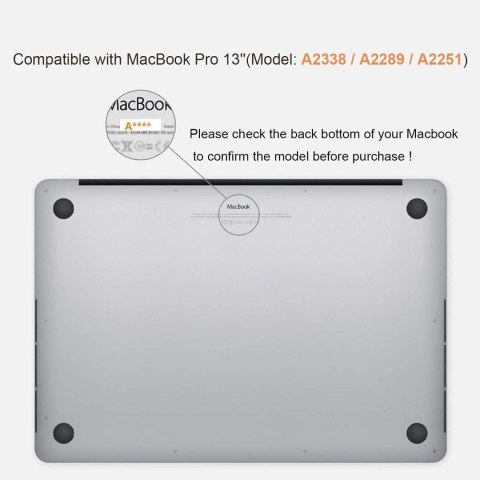 ETUI BEZBARWNE OBUDOWA NA LAPTOPA APPLE MACBOOK 13 M1/M2 2020/2022 13.3" EU/UK