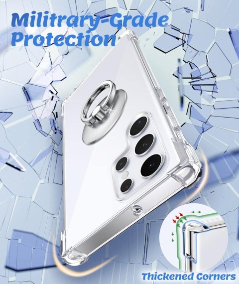 ETUI BEZBARWNE PLECKI SAMSUNG GALAXY S23 ULTRA +RING SM-S918B SM-S918N ETUI BEZBARWNE PLECKI SAMSUNG GALAXY S23 ULTRA +RING SM-S918B SM-S918N