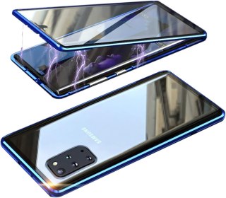 ETUI BUMPER SAMSUNG GALAXY S20+ GRANATOWA RAMKA SZKŁO HARTOWANE