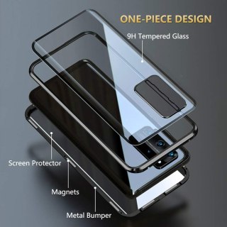 ETUI BUMPER SAMSUNG GALAXY S20+ GRANATOWA RAMKA SZKŁO HARTOWANE