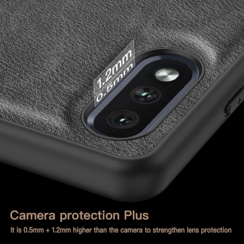 ETUI CZARNE SONY XPERIA ACE SO-02L PLECKI Z EKOSKÓRY ELEGANCKIE