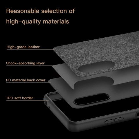 ETUI CZARNE SONY XPERIA ACE SO-02L PLECKI Z EKOSKÓRY ELEGANCKIE