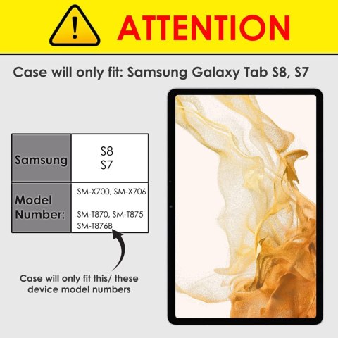 ETUI SAMSUNG GALAXY TAB S8 2022 SZARE ZAMYKANE Z KLAPKĄ OCHRONNE