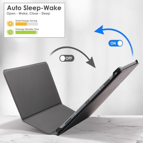 ETUI SAMSUNG GALAXY TAB S8 2022 SZARE ZAMYKANE Z KLAPKĄ OCHRONNE