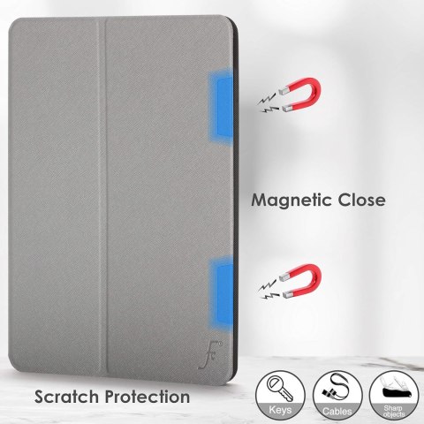 ETUI SAMSUNG GALAXY TAB S8 2022 SZARE ZAMYKANE Z KLAPKĄ OCHRONNE