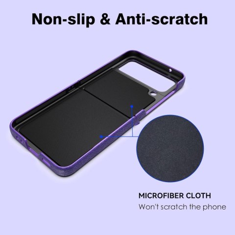 ETUI SAMSUNG GALAXY Z FLIP 4 FIOLEOWE PIERŚCIEŃ WYTRZYMAŁE OCHRONNE SOLIDNE