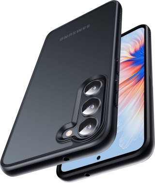 ETUI SILIKONOWE SAMSUNG GALAXY S23+ CZARNE PÓŁPRZEZROCZYSTE PLECKI