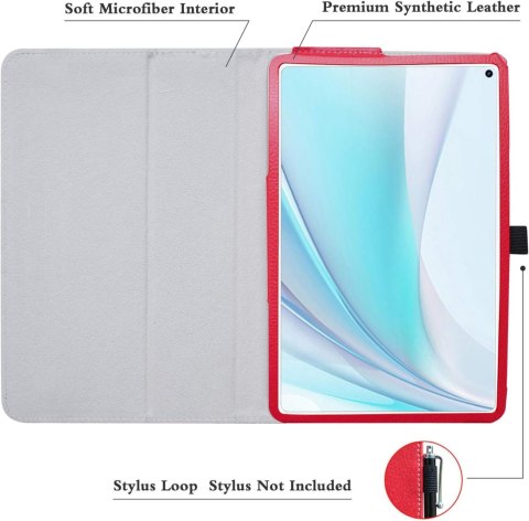 ETUI TABLET HUAWEI MATEPAD PRO 10,8" CZERWONY ZAMYKANY Z KLAPKĄ OCHRONNE