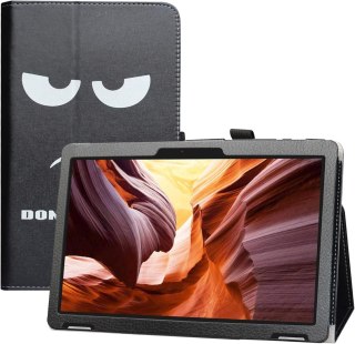 ETUI TABLET WINNOVO T10 MTK MT8163 NAPIS DON'T TOUCH CZARNY BUŹKA ZAMYKANE
