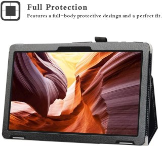 ETUI TABLET WINNOVO T10 MTK MT8163 NAPIS DON'T TOUCH CZARNY BUŹKA ZAMYKANE