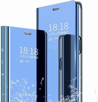 ETUI Z KLAPKĄ XIAOMI REDMI 10 NIEBIESKIE PRZESZKLONE MZB0A65EU