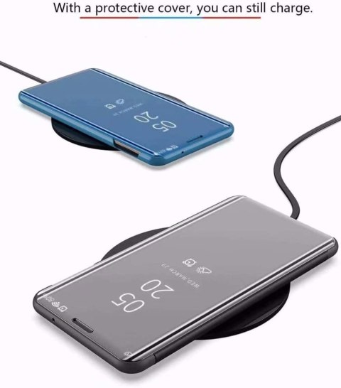 ETUI Z KLAPKĄ XIAOMI REDMI 10 NIEBIESKIE PRZESZKLONE MZB0A65EU