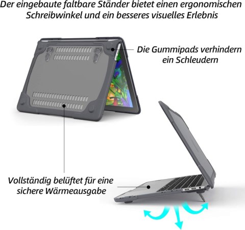 ETUI Z PODSTAWKĄ MACBOOK AIR 13 M1 2020 13.3" CASE SZARY A2337 A2179 A1932 ETUI Z PODSTAWKĄ MACBOOK AIR 13 M1 2020 13.3" CASE SZARY A2337 A2179 A1932