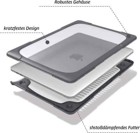 ETUI Z PODSTAWKĄ MACBOOK AIR 13 M1 2020 13.3" CASE SZARY A2337 A2179 A1932 ETUI Z PODSTAWKĄ MACBOOK AIR 13 M1 2020 13.3" CASE SZARY A2337 A2179 A1932