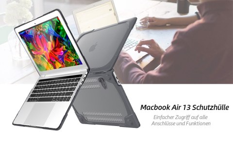 ETUI Z PODSTAWKĄ MACBOOK AIR 13 M1 2020 13.3" CASE SZARY A2337 A2179 A1932 ETUI Z PODSTAWKĄ MACBOOK AIR 13 M1 2020 13.3" CASE SZARY A2337 A2179 A1932