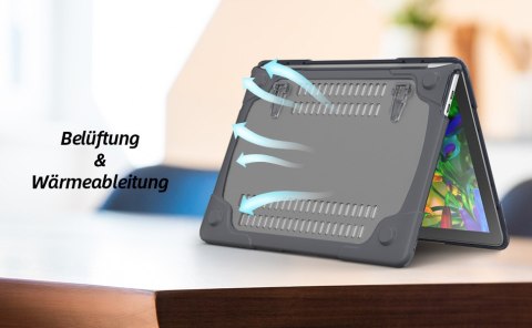 ETUI Z PODSTAWKĄ MACBOOK AIR 13 M1 2020 13.3" CASE SZARY A2337 A2179 A1932 ETUI Z PODSTAWKĄ MACBOOK AIR 13 M1 2020 13.3" CASE SZARY A2337 A2179 A1932