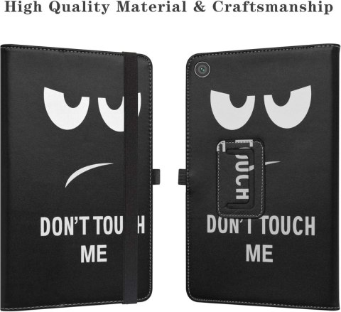 ETUI ZAMYKANE HUAWEI MATEPAD T10S CZARNE Z BUŹKĄ NAPIS DON'T TOUCH ETUI ZAMYKANE HUAWEI MATEPAD T10S CZARNE Z BUŹKĄ NAPIS DON'T TOUCH