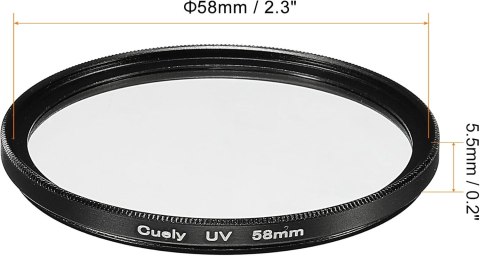 FILTR OBIEKTYWU DO APARATU FOTOGRAFIA UV SLIM WĄSKA RAMKA 58MM FILTR OBIEKTYWU DO APARATU FOTOGRAFIA UV SLIM WĄSKA RAMKA 58MM
