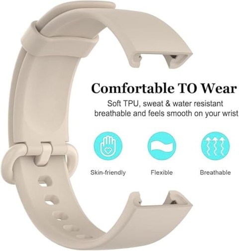 PASEK DO ZEGARKA BEŻOWY XIAOMI MI/REDMI WATCH LITE SILIKONOWY 20MM PASEK DO ZEGARKA BEŻOWY XIAOMI MI/REDMI WATCH LITE SILIKONOWY 20MM