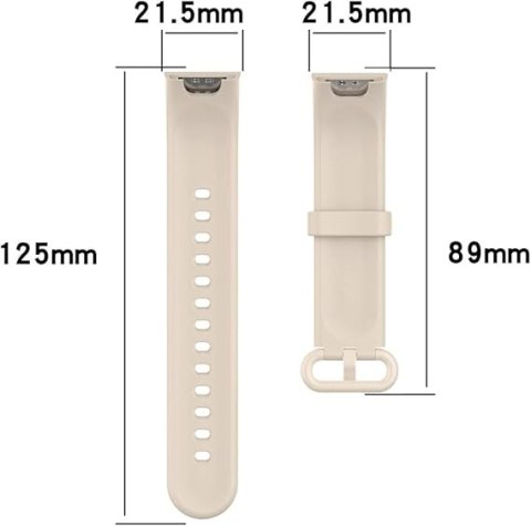 PASEK DO ZEGARKA BEŻOWY XIAOMI MI/REDMI WATCH LITE SILIKONOWY 20MM PASEK DO ZEGARKA BEŻOWY XIAOMI MI/REDMI WATCH LITE SILIKONOWY 20MM