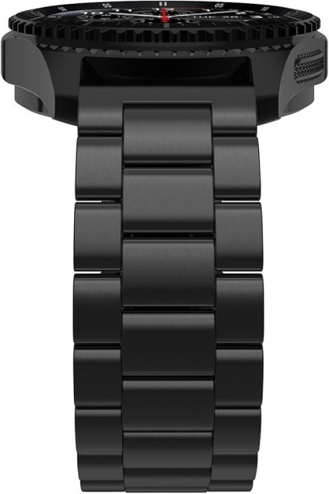 PASEK DO ZEGARKA CZARNY STAL UNIWERSALNY ELEGANCKI SAMSUNG 22mm