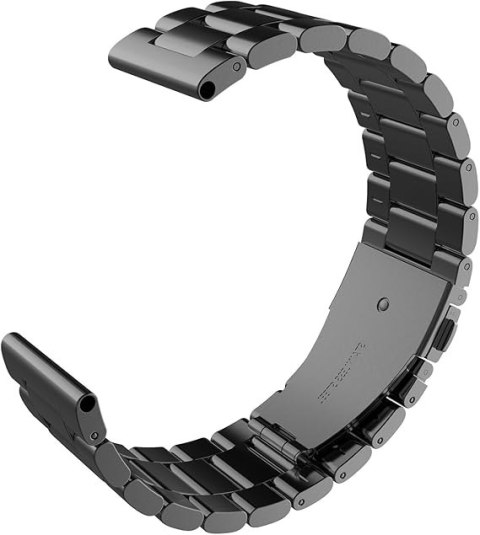 PASEK DO ZEGARKA CZARNY STAL UNIWERSALNY ELEGANCKI SAMSUNG 22mm