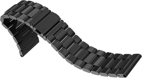 PASEK DO ZEGARKA CZARNY STAL UNIWERSALNY ELEGANCKI SAMSUNG 22mm