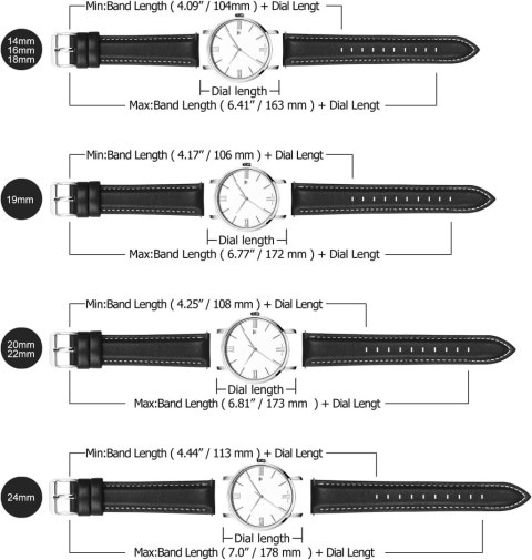 PASEK SKÓRZANY DO ZEGARKA SMARTWATCH CZARNY UNIWERSALNY 24MM FULLMOSA PASEK SKÓRZANY DO ZEGARKA SMARTWATCH CZARNY UNIWERSALNY 24MM FULLMOSA